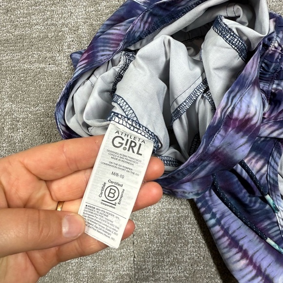 Athleta Girl On The Go Colorful Bodysuit Romber Size M 8/10 - Picture 6 of 6